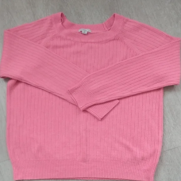 Pink Ribbed Women's Sweater M - Picture 3 of 3